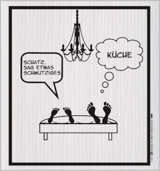 Spültuch mit Spruch - Schatz, sag etwas Schmutziges